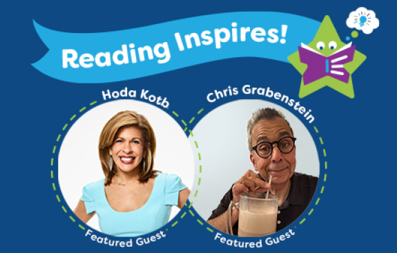 Reading Inspires banner and author headshots