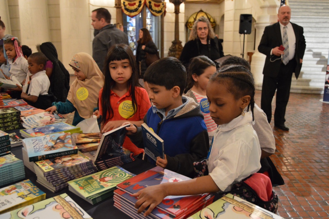 Kids at book fair