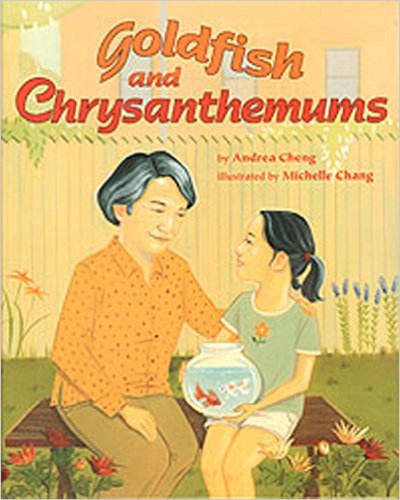 Goldfish and Chrysanthemums by Andrea Chang