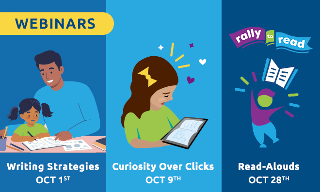 3 illustraitons for each of the three webinar topics