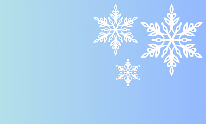 Blue tile with snowflake