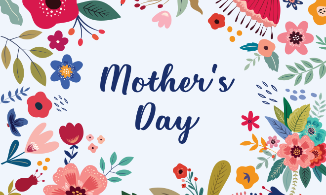flowers and text mothers day