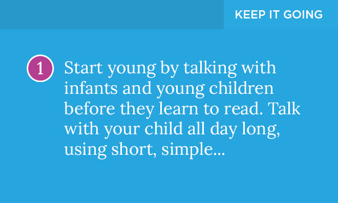 Sample of family reading tip quote