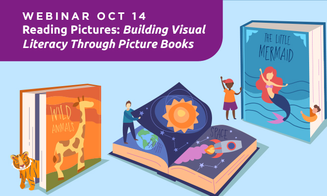 Illustrations of colorful books