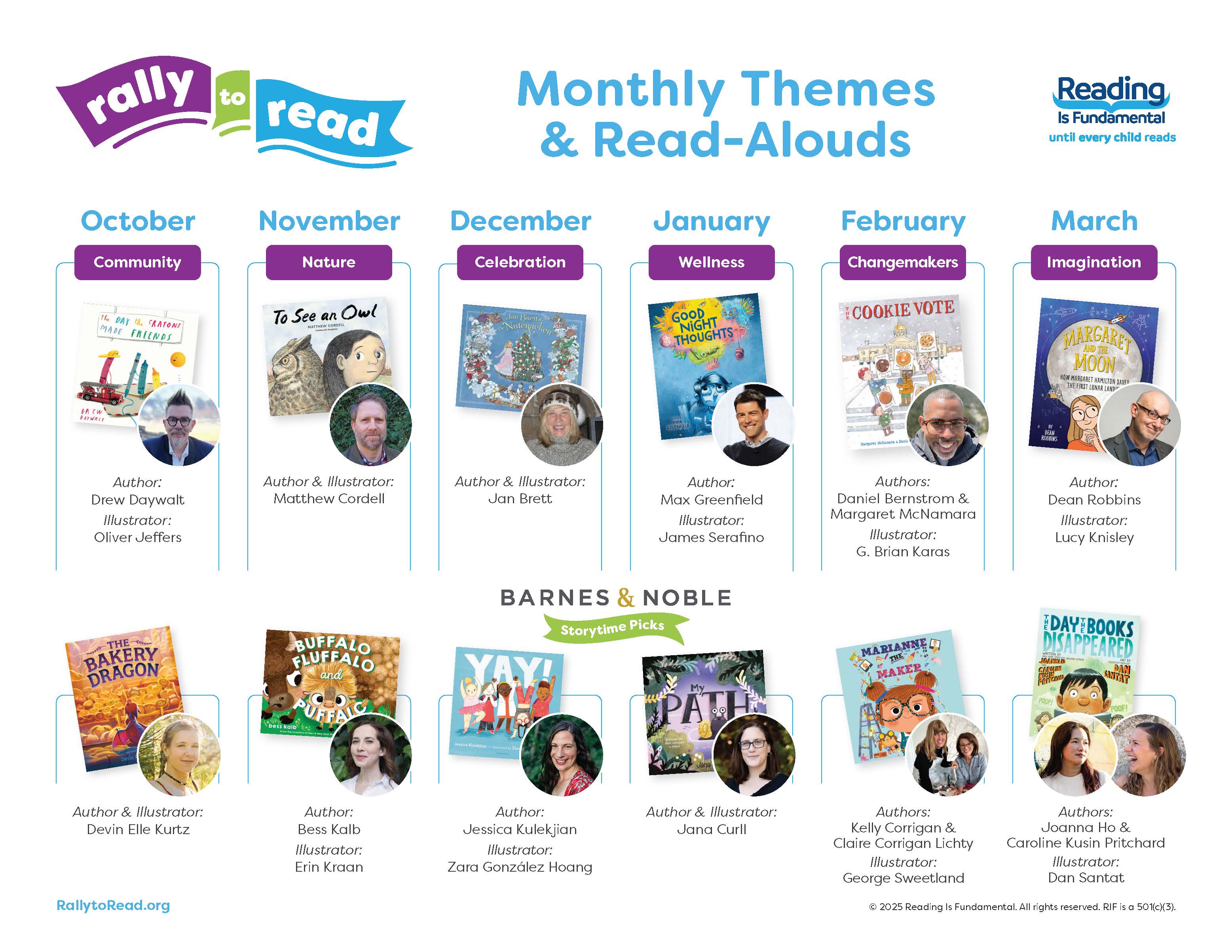Rally to Read Year Six Calendar