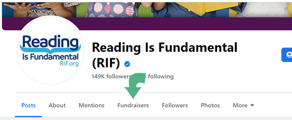 view of RIF's Facebook page