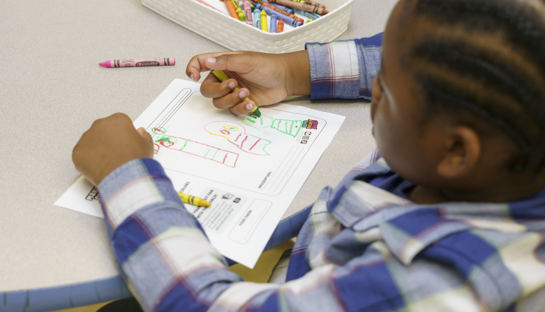 child doing an activity
