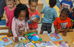 Little kids selecting free books literacy choice RIF