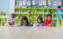 Children reading on the floor