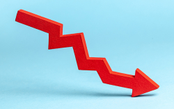 graph arrow showing decrease