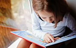 Girl reading a book