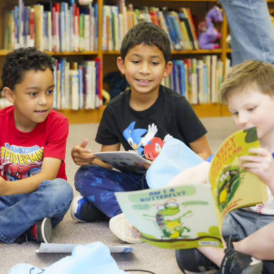 Children reading together