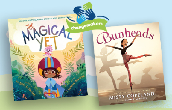 Book covers Bunheads and The Magical Yet