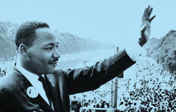 Black and white image of MLK