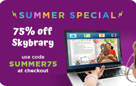 girl with laptop engaging with Skybrary