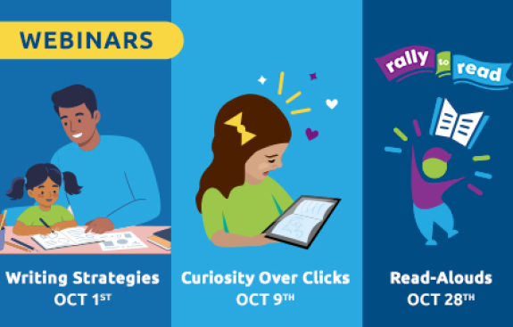 3 illustraitons for each of the three webinar topics