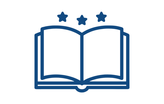 book with stars icon