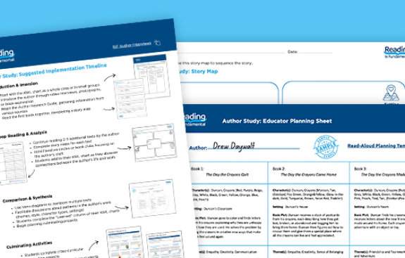 Sample sheets of educator resources