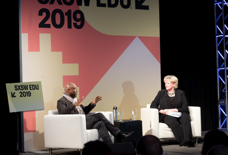 Alicia Levi and LeVar Burton at SXSW 2019