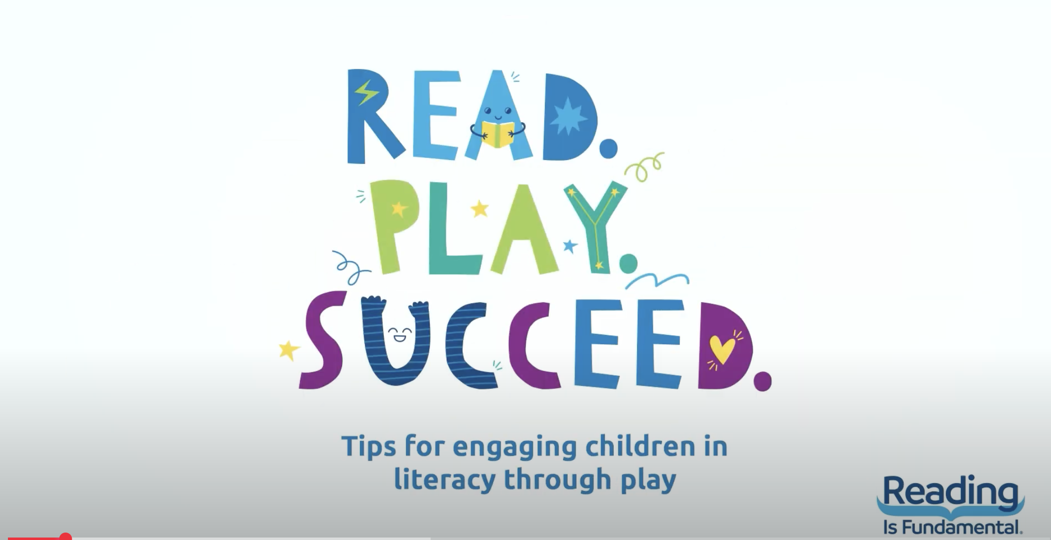 Read, play, succeed typography treatment