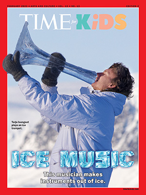 The cover for the Time For Kids Magazine, Ice Music