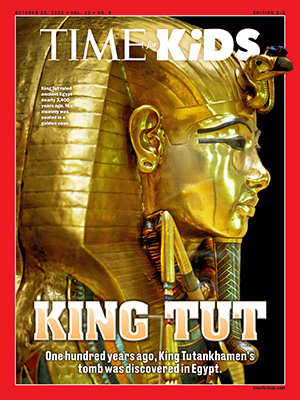 The cover for the Time For Kids Magazine, King Tut
