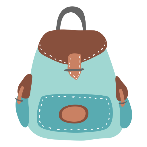 blue backpack