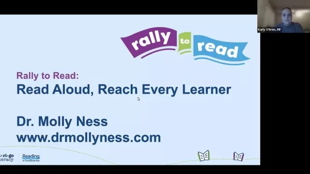 Rally to Read webinar welcome screen