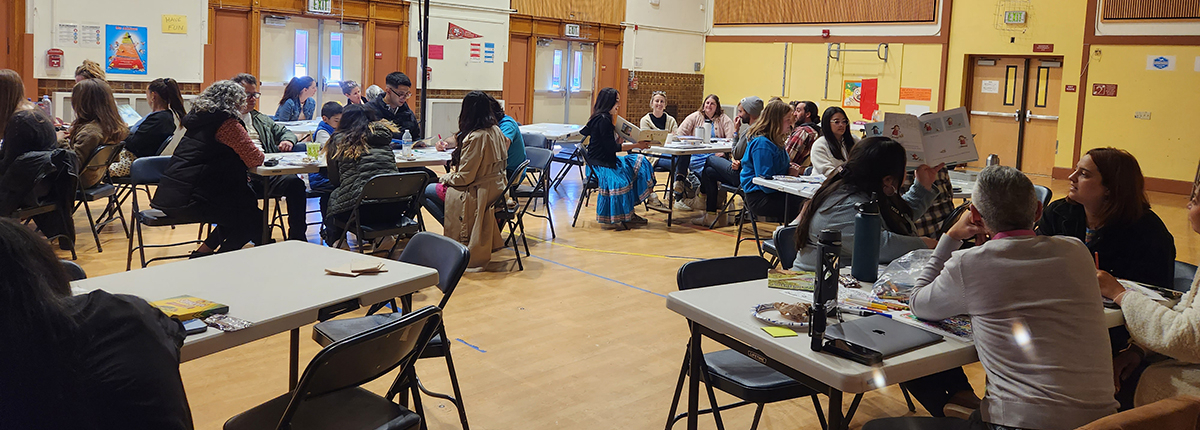 Participants engaging with each other during PD event by RIF