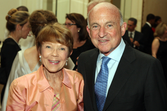 Margaret McNamara Pastor (Left), former RIF Board Member and Daughter of RIF Founder Margaret McNamara, with Dick Robinson (Right) at the 2011 RIF Gala.