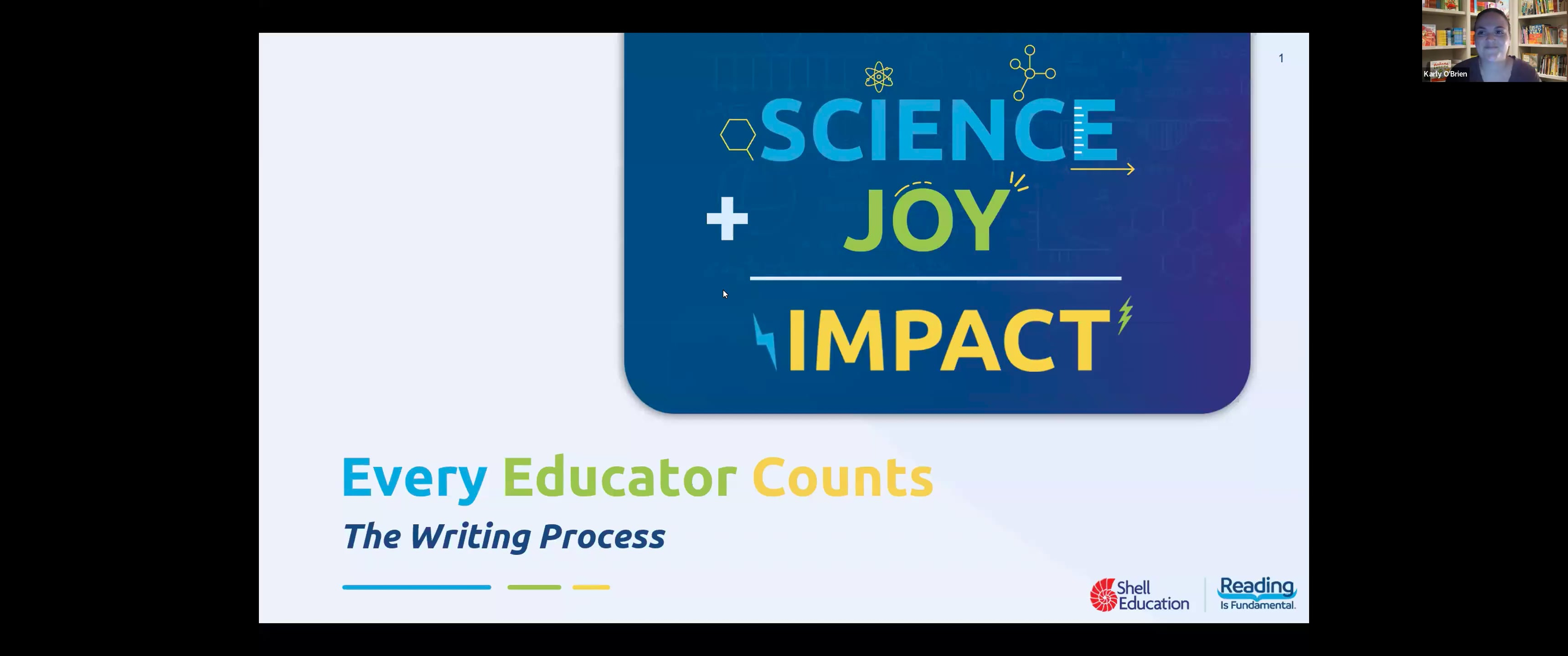 Image of the first slide for the Writing Process webinar