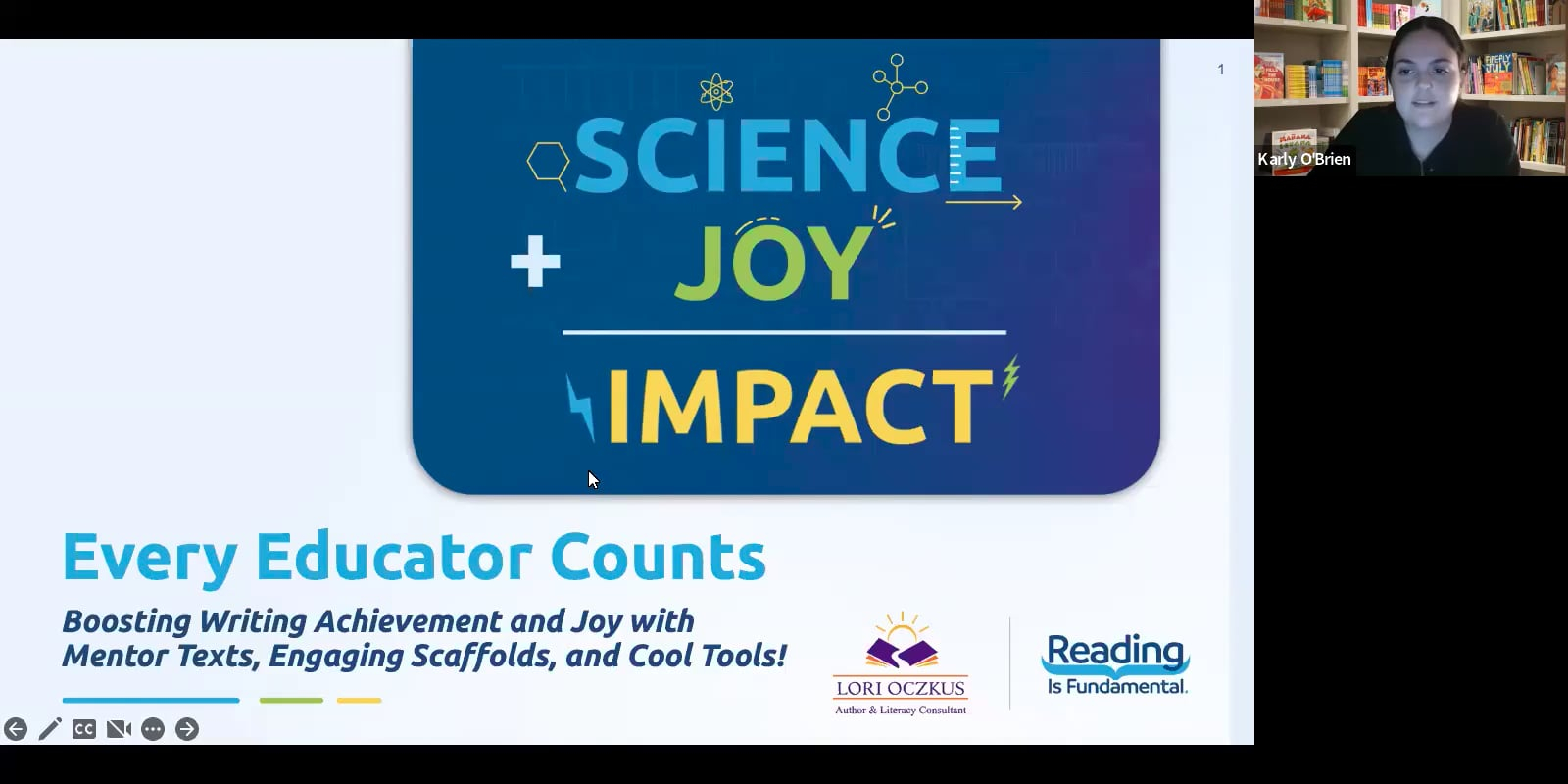 Image of webinar screenshot for Boosting Writing